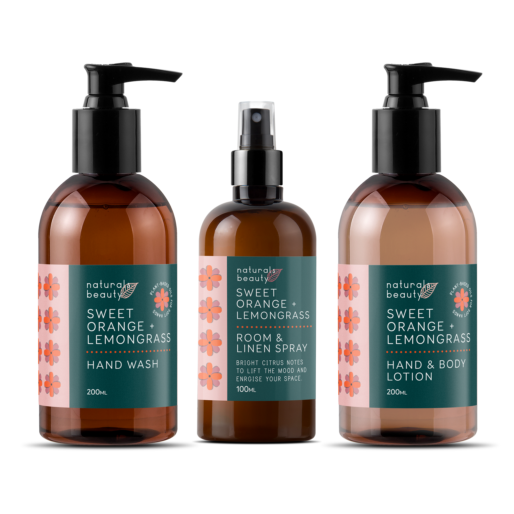 Sweet Orange & Lemongrass Gift Set | Hand Wash, Lotion & Room