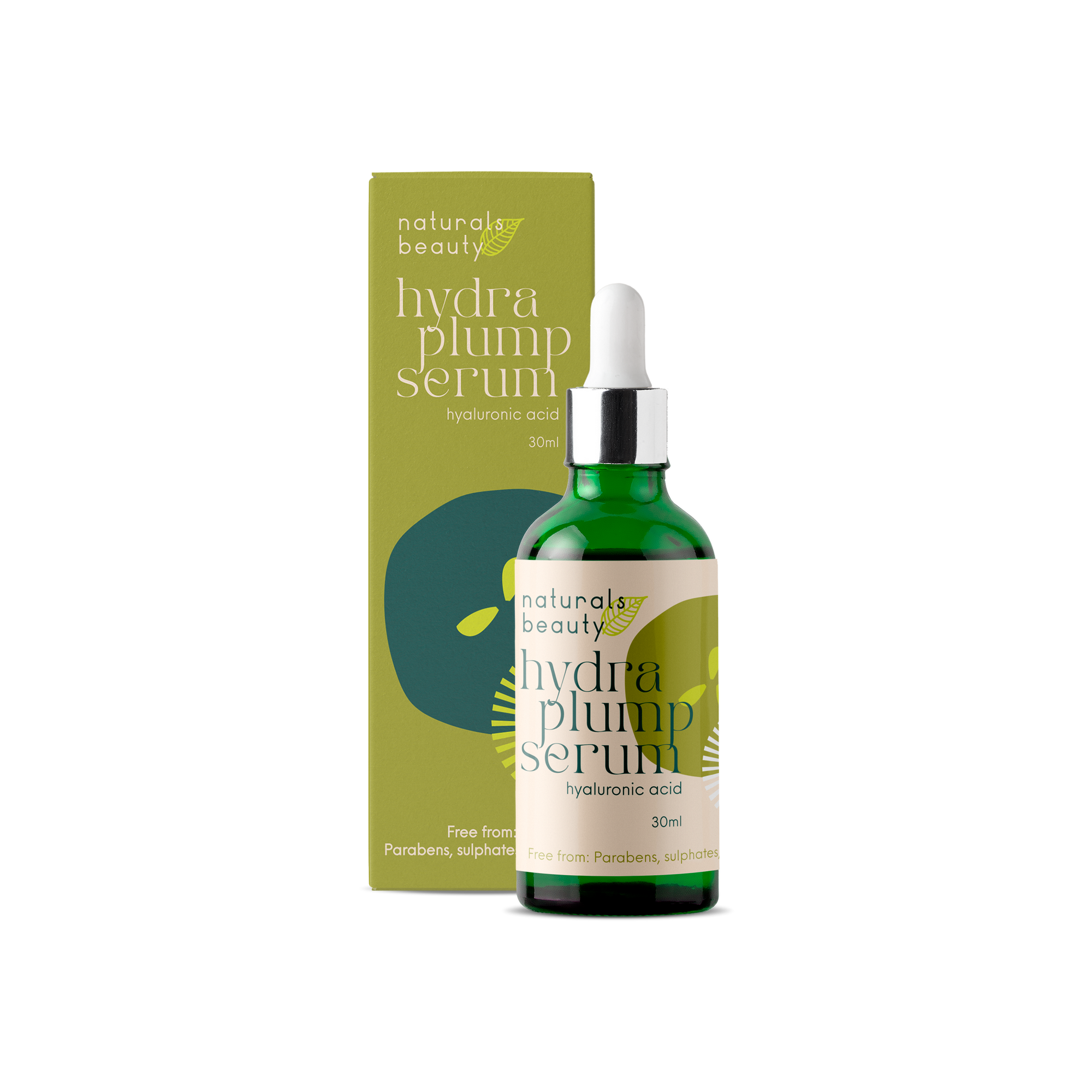 Hydra Plump Serum bottle and packaging on a white background