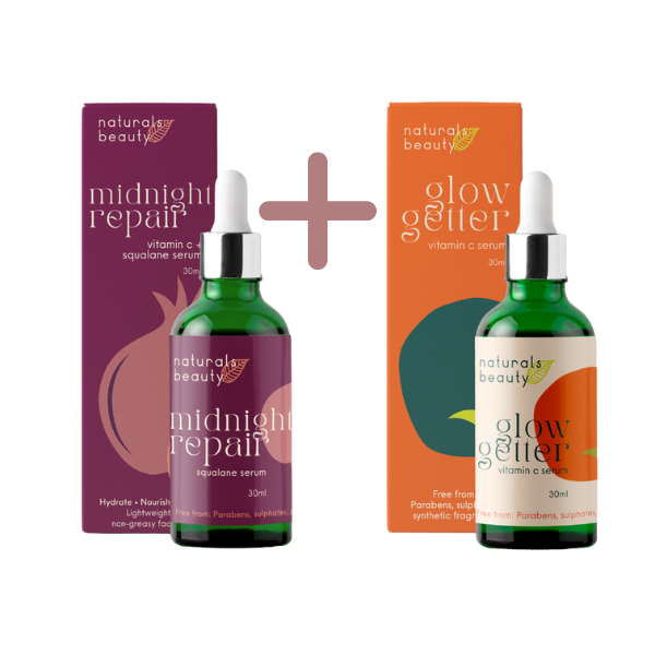 Squalane Midnight Repair serum and Glow Getter Vtamin C serum combo
