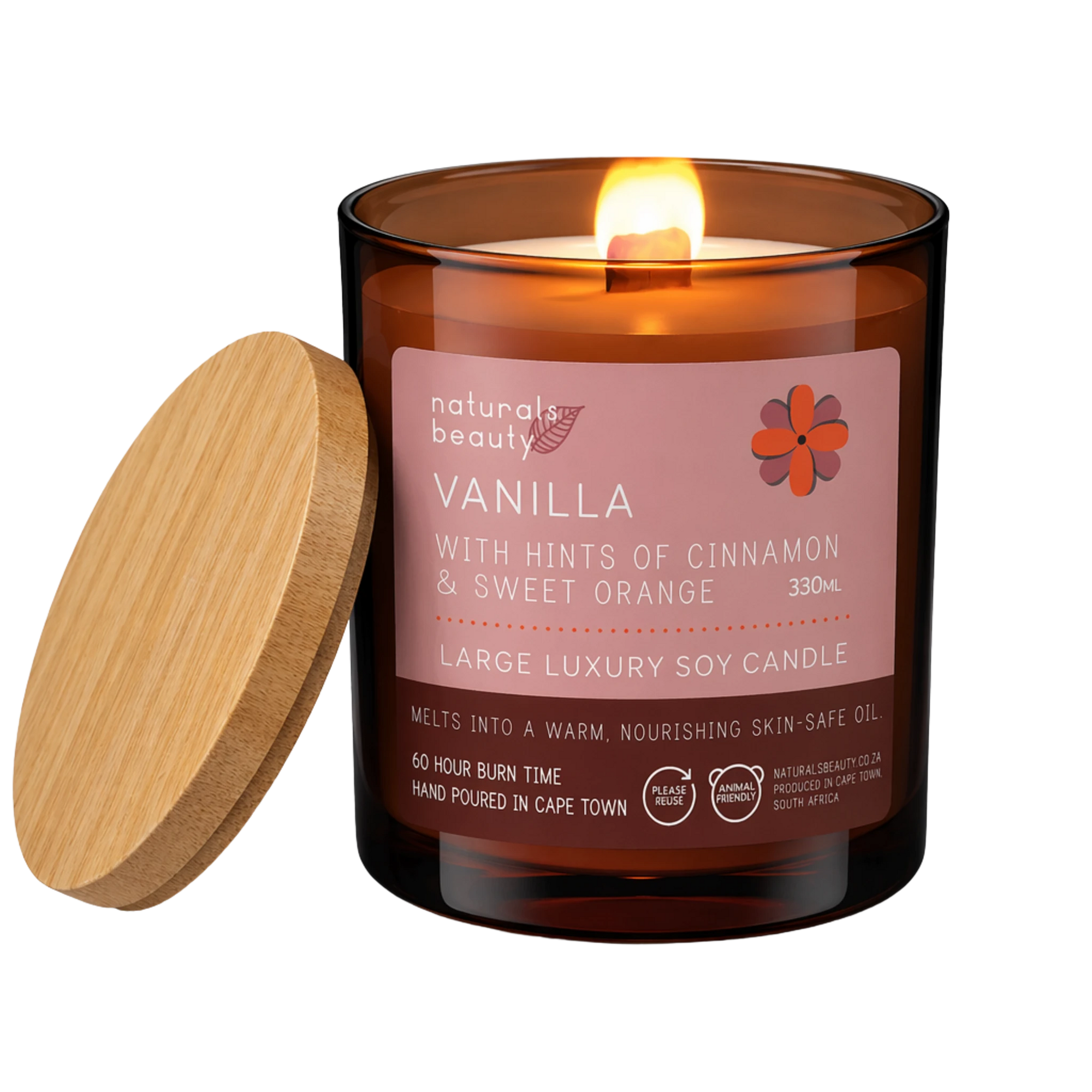Vanilla Luxury Soy Candle with Hints of Cinnamon & Sweet Orange