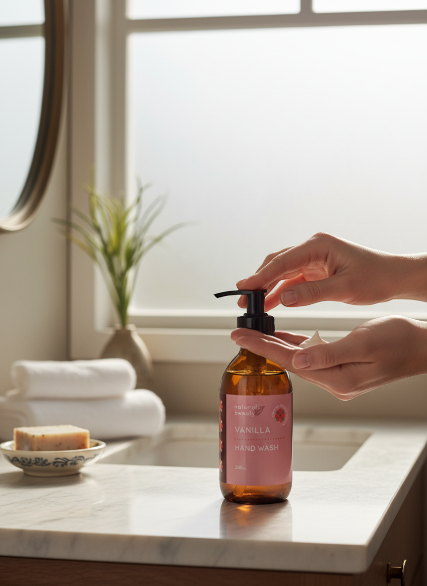 Gentle Moisturising Hand Wash with Natural Vanilla Oil for Dry Hands