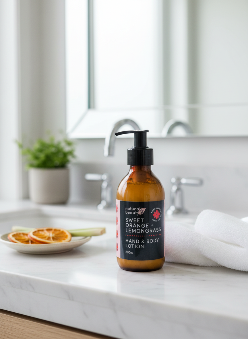 Uplifting Citrus Hand & Body Lotion with Lemongrass for Daily Moisture