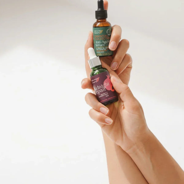 Nourishing Facial Oil Serum Duo with Squalane & Anti-Ageing Oils for Night Repair
