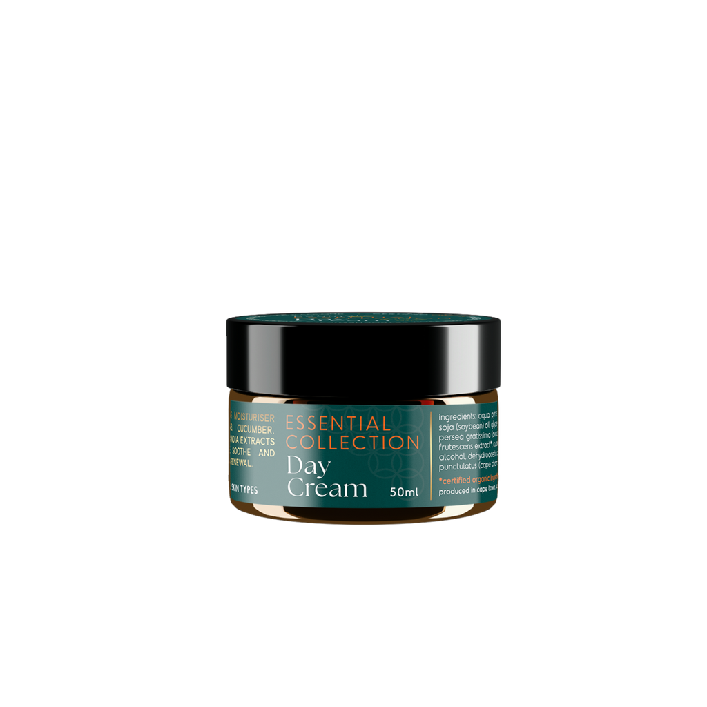 Glass Jar of day cream made with organic ingredients 50ml