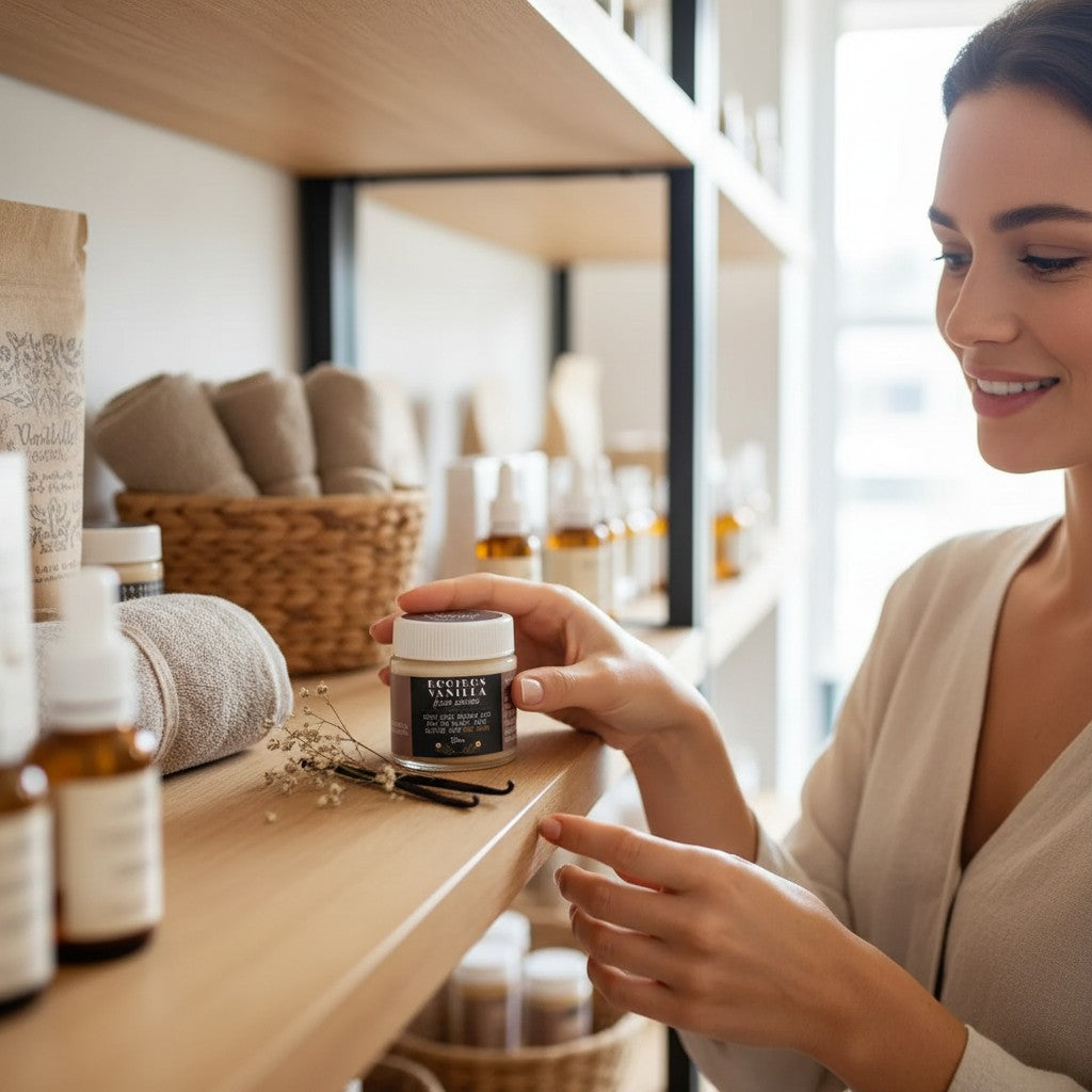 Naturals Beauty SA Antioxidant Rooibos Vanilla Face Crème in a glass jar with a white lid. Rich face cream for dry skin.