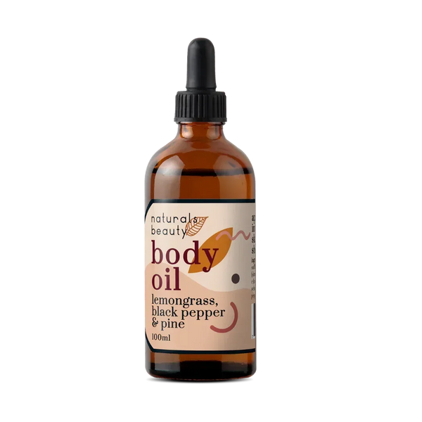 Lemongrass, Black Pepper & Pine Body Oil - Naturals Beauty SA