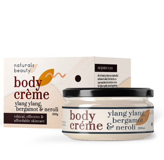 A nourishing & luxurious creme, without being greasy. This is a special body crème as it’s formulated with excellent carrier oils like Avocado, soybean, and evening primrose oil. Absorbs easily into the skin without leaving an oily film.